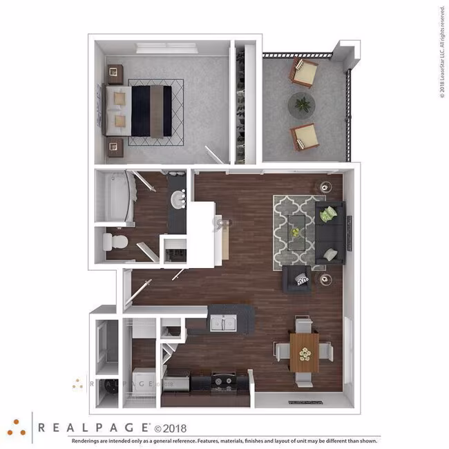 A1 1x1 Renovated 219 floor plan
